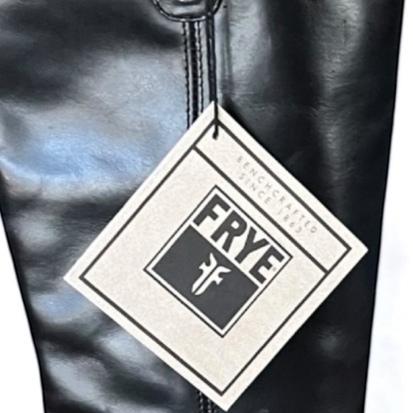 🌻NEW FRYE Melissa Button Equestrian Style Black Leather Boots || Size 5.5 - Picture 12 of 12
